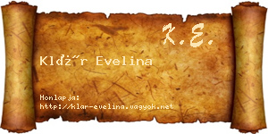 Klár Evelina névjegykártya